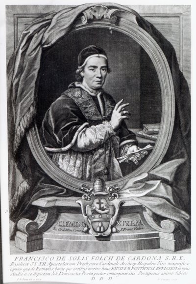 Pope Clement XIV (engraved by Domencio Cunego) by Giovanni Domenico Porta